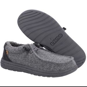 LAMO Samuel Grey Wool Slip On Casual Shoes Mens 11 NEW